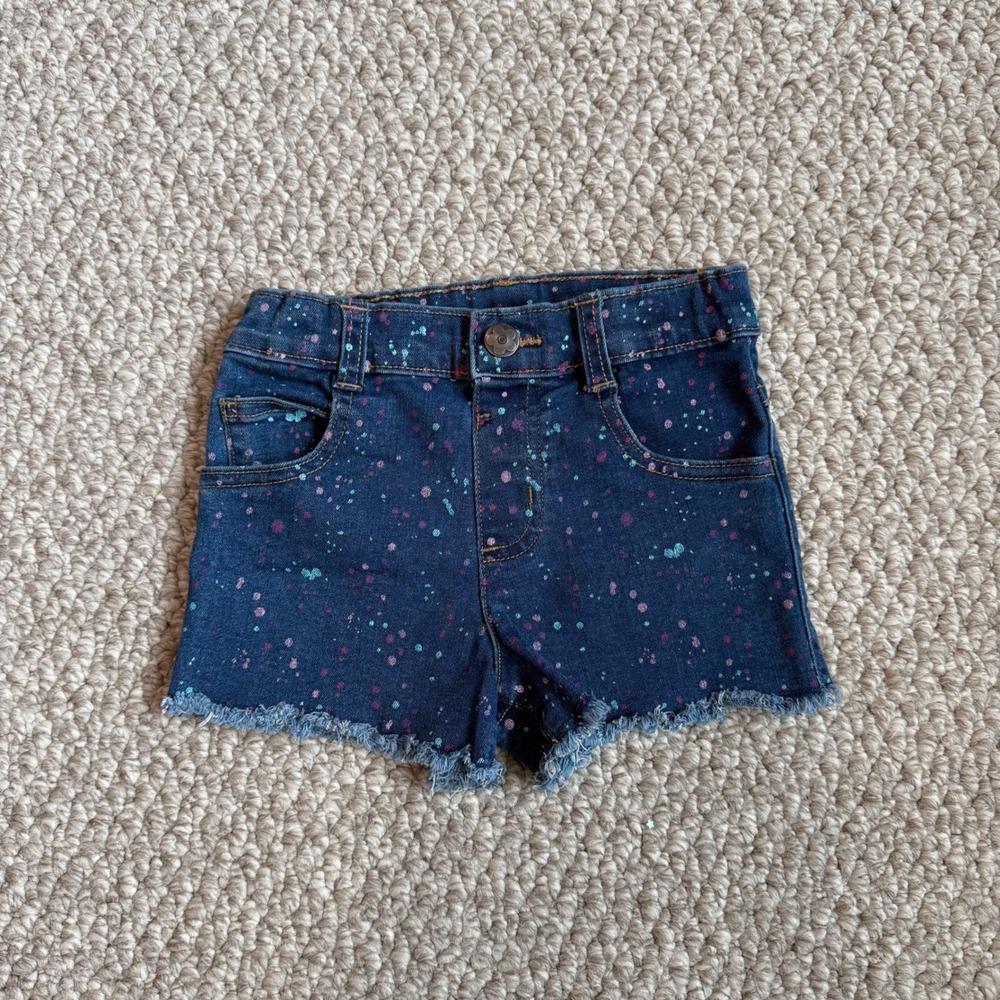 Garanimals Kids Girls Denim Splatter Print Cutoff Shorts Size 5T